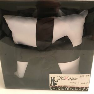 His & Hers Studio wedding ring pillow